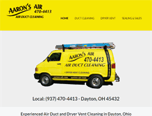 Tablet Screenshot of aarons-air.com